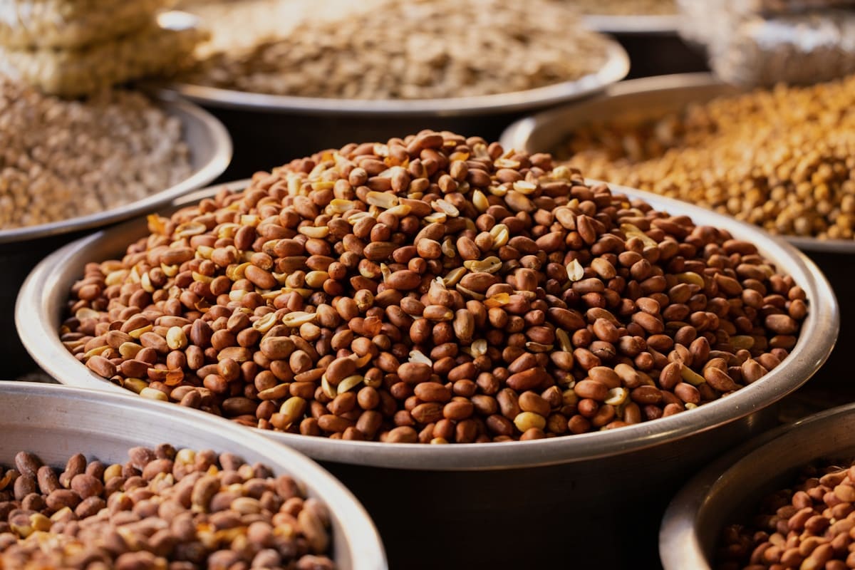 Ceramic bowl of lentils
